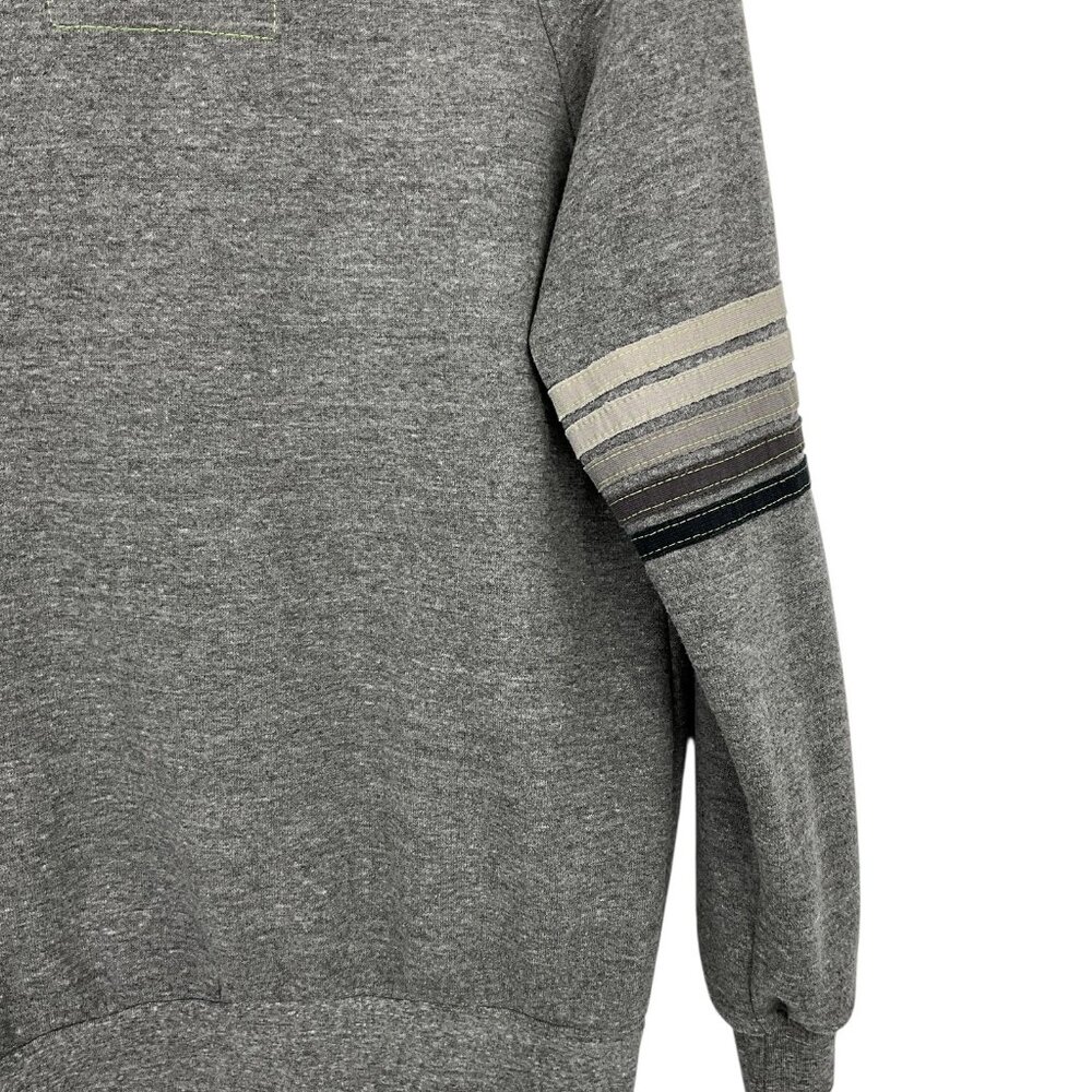 Aviator Nation Rugby Stitch Crew Sweatshirt Heather Gray Unisex Small Crew Neck - Picture 6 of 12